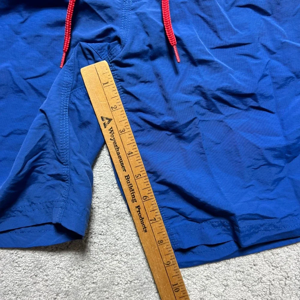 Duluth Trading Co Grab Shorts Mens 2XL Blue Red‎ Swim Trunks Board Mesh Lined